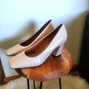 Sarto Nude Square Toe Pump